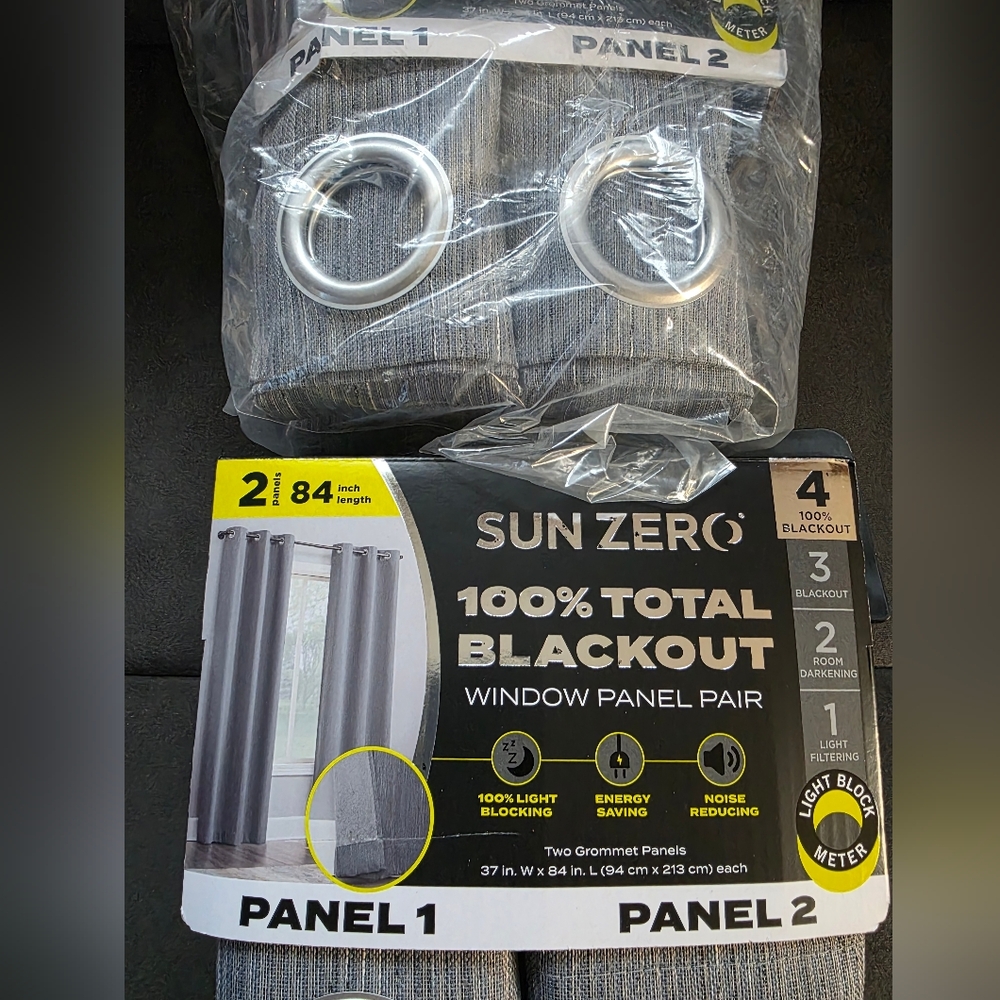 Sun Zero Blackout Window Panel Pair 2 Packs 4 Panels